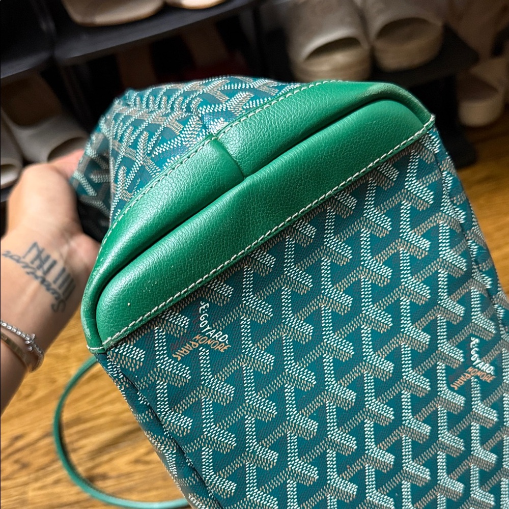 Goyard Green Teal St. Louis Tote - Picture 2 of 6